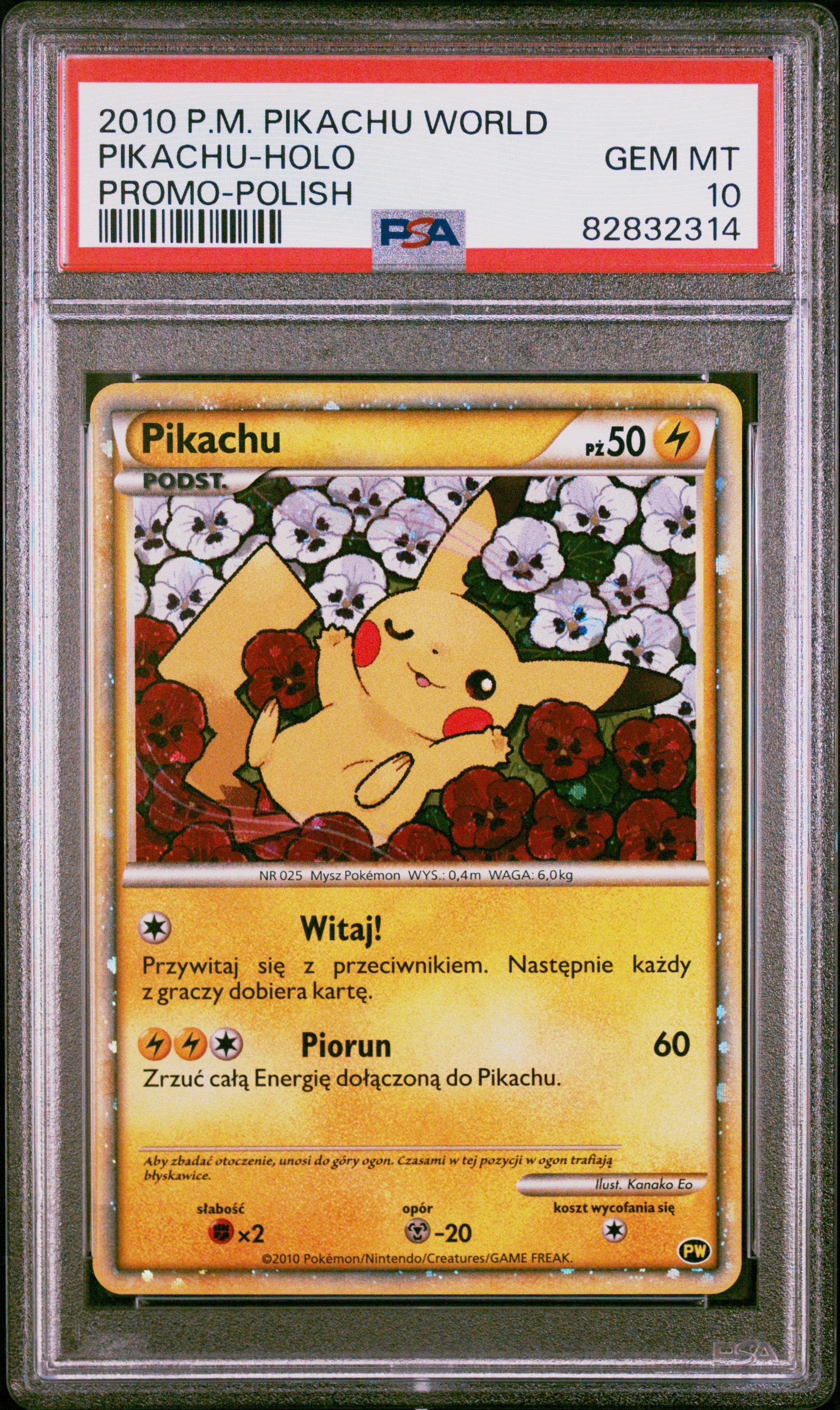 PSA 10 PIKACHU-HOLO PROMO-POLISH