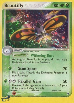 Beautifly (2/109) - Ruby and Sapphire Reverse Holofoil