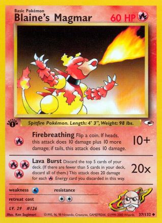 Blaine's Magmar (37/132) - Gym Heroes Unlimited