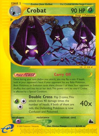 Crobat (6/144) - Skyridge Reverse Holofoil