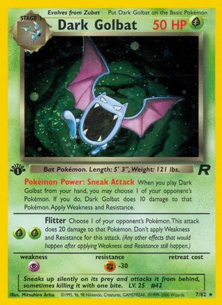 Dark Golbat (7/82) - Team Rocket Unlimited Holofoil