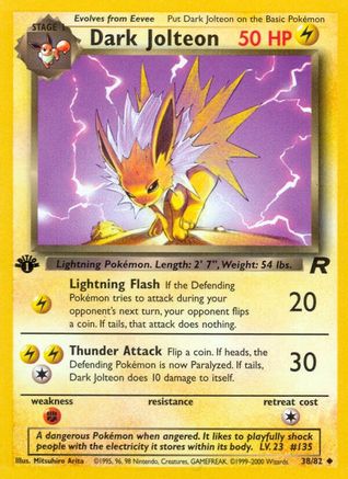 Dark Jolteon (38/82) - Team Rocket 1st Edition