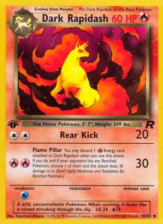 Dark Rapidash (44/82) - Team Rocket 1st Edition