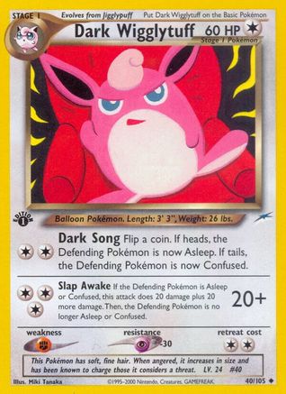 Dark Wigglytuff (40/105) - Neo Destiny 1st Edition