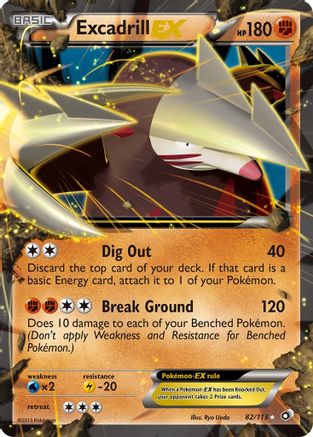 Excadrill EX (82/113) - Legendary Treasures Holofoil