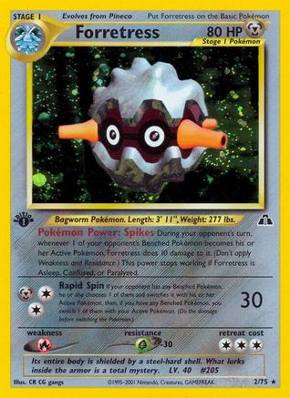 Forretress (2/75) - Neo Discovery 1st Edition Holofoil
