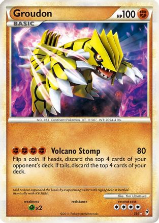 Groudon (Shiny) (SL4/95) - Call of Legends Holofoil