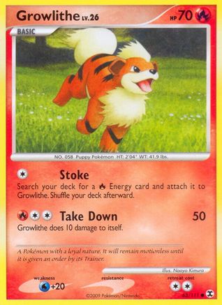 Growlithe (63/111) - Rising Rivals Reverse Holofoil