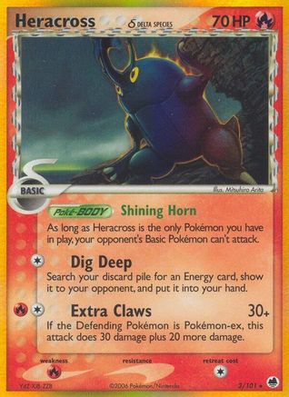 Heracross (Delta Species) (3/101) - Dragon Frontiers Reverse Holofoil