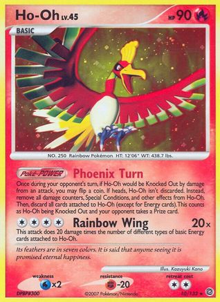 Ho-Oh (10/132) - Secret Wonders Holofoil