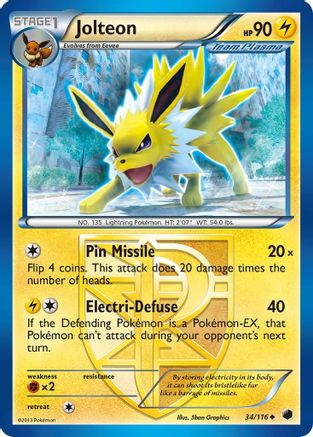 Jolteon (Team Plasma) (34/116) - Plasma Freeze Reverse Holofoil