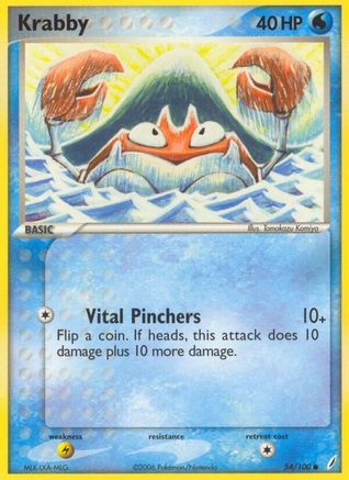 Krabby (54/100) - Crystal Guardians Reverse Holofoil