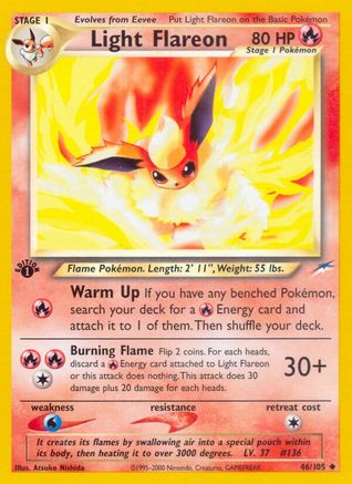 Light Flareon (46/105) - Neo Destiny 1st Edition