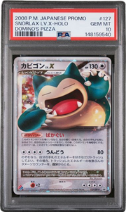 PSA 10 SNORLAX LV.X HOLO #127 DOMINO'S PIZZA JAPANESE PROMO