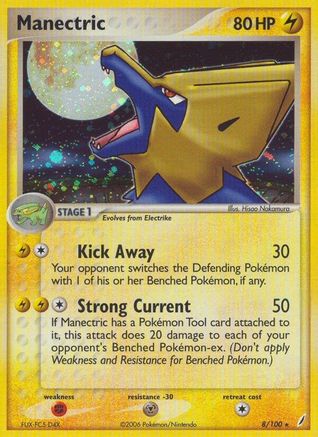 Manectric (8/100) - Crystal Guardians Holofoil