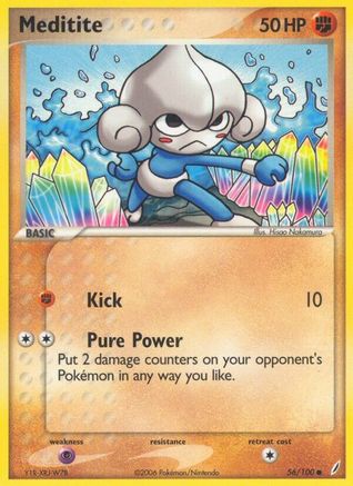 Meditite (56/100) - Crystal Guardians Reverse Holofoil
