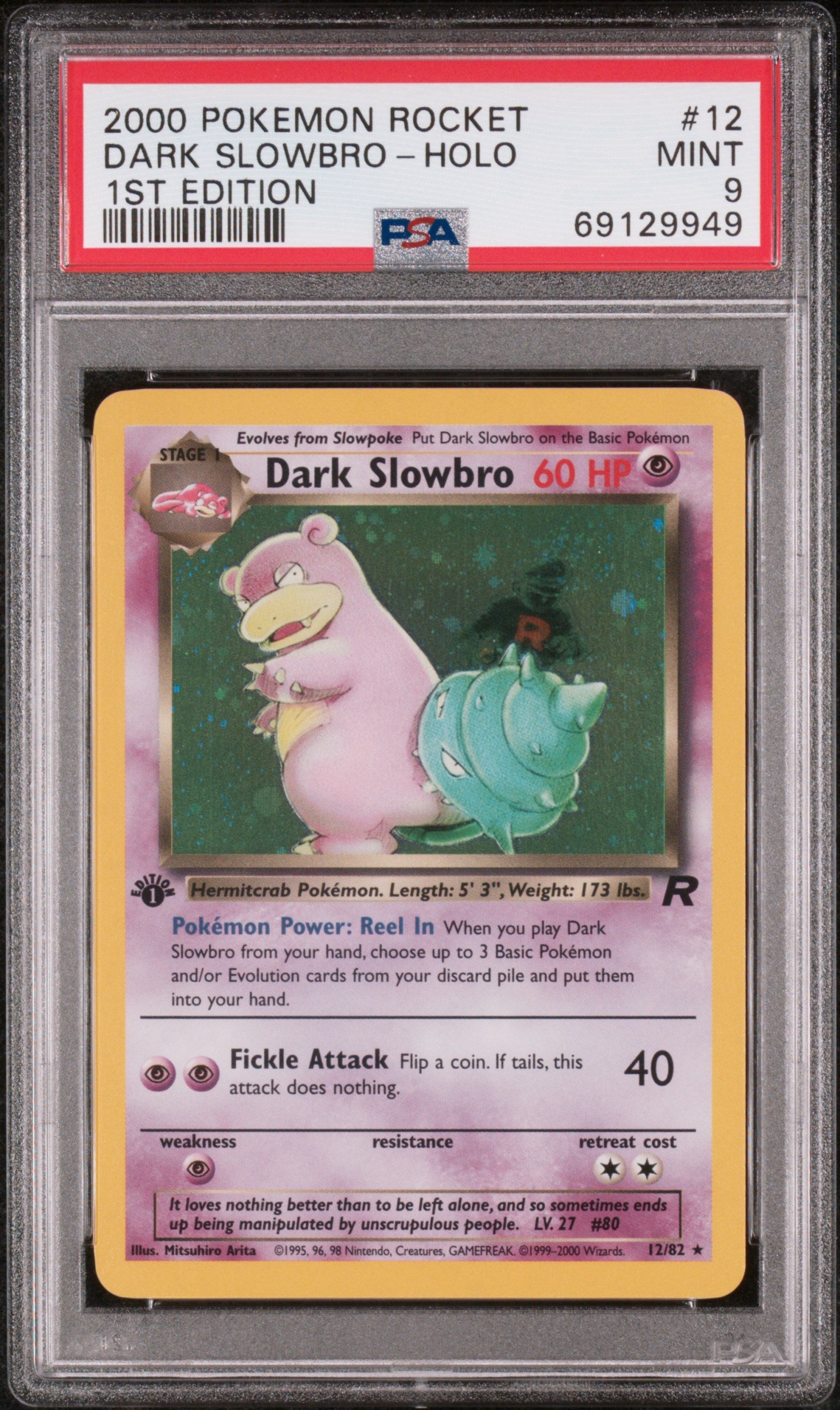 PSA 9 DARK SLOWBRO-HOLO 1ST EDITION