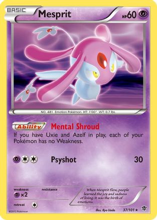 Mesprit (37/101) - Plasma Blast Holofoil
