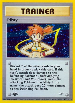 Misty (18/132) - Gym Heroes 1st Edition Holofoil
