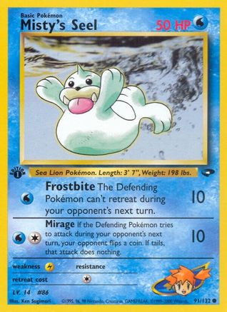 Misty's Seel (91/132) - Gym Challenge 1st Edition
