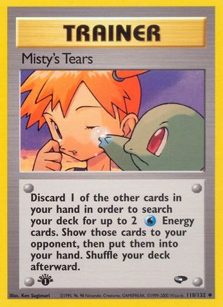 Misty's Tears (118/132) - Gym Challenge 1st Edition