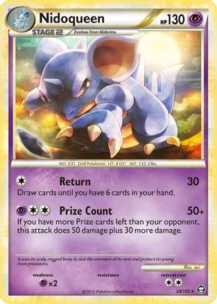 Nidoqueen (28/102) - Triumphant Reverse Holofoil