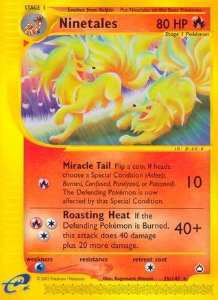 Ninetales (25/147) - Aquapolis Reverse Holofoil