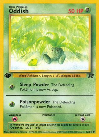 Oddish (63/82) - Team Rocket 1st Edition