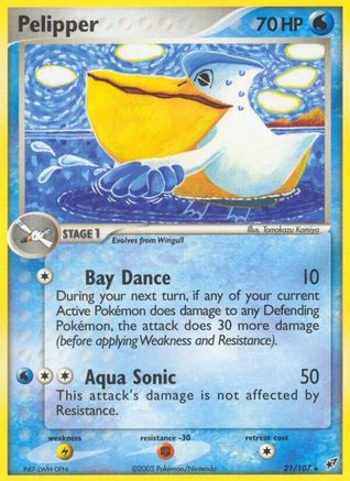 Pelipper (21/107) - Deoxys Reverse Holofoil