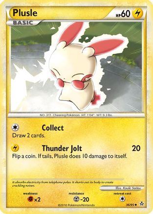 Plusle (36/95) - Unleashed Reverse Holofoil