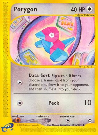 Porygon (103a/147) - Aquapolis Reverse Holofoil