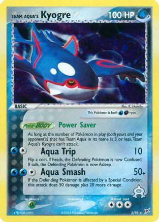 Team Aqua's Kyogre (3/95) - Team Magma vs Team Aqua Holofoil