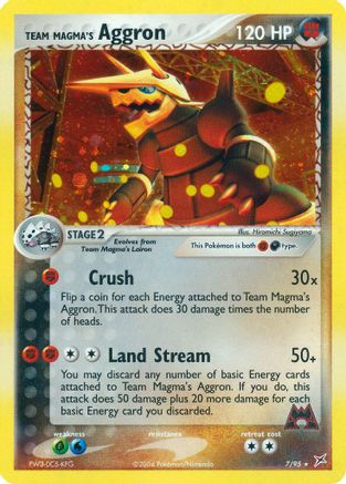 Team Magma's Aggron (7/95) - Team Magma vs Team Aqua Holofoil