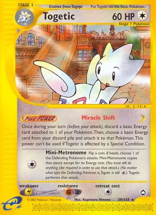 Togetic (39/147) - Aquapolis Reverse Holofoil