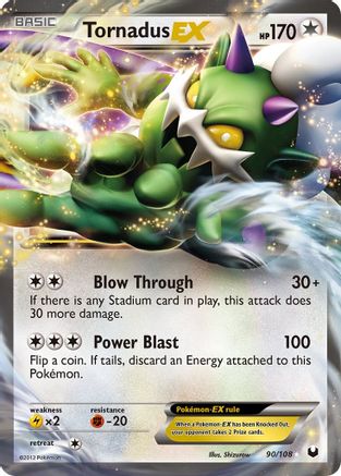 Tornadus EX (90/108) - Dark Explorers Holofoil