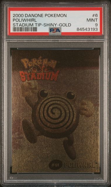 PSA 9 POLIWHIRL SHINY GOLD STADIUM TIP