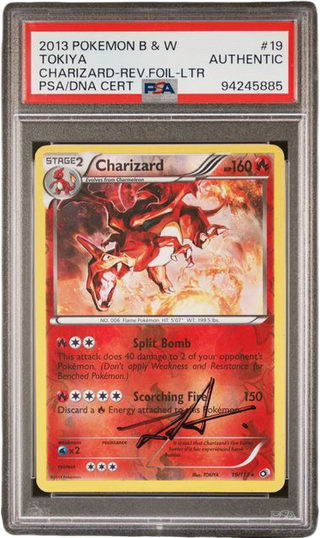 PSA Authentic Tokiya Auto Charizard Rev Foil Black & White