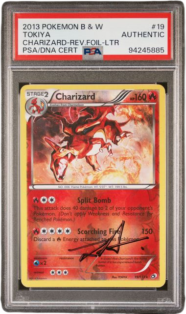 PSA Authentic Tokiya Auto Charizard Rev Foil Black & White 