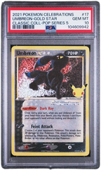 PSA 10 UMBREON GOLD STAR POP SERIES 5 CELEBRATIONS