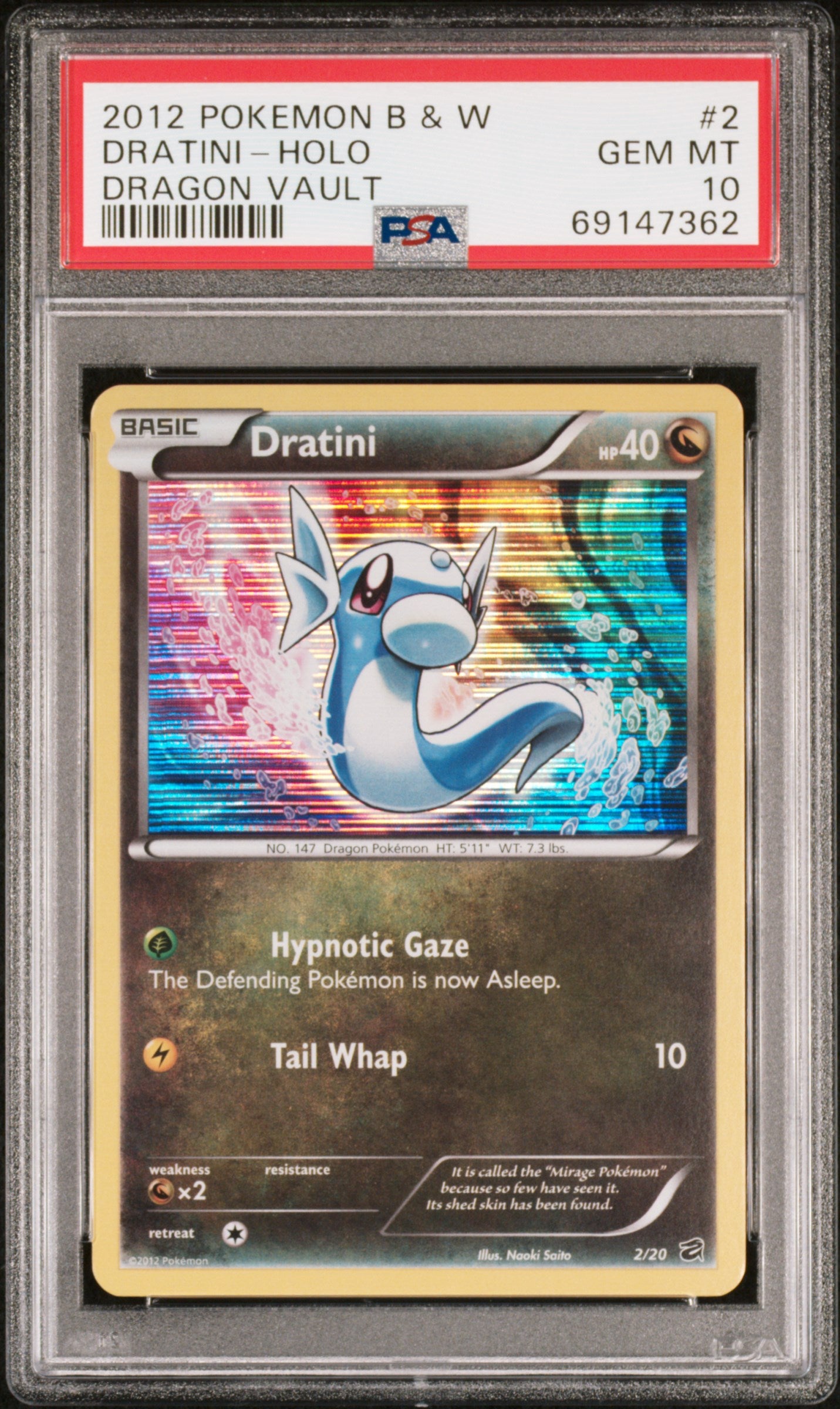 PSA 10 DRATINI-HOLO DRAGON VAULT