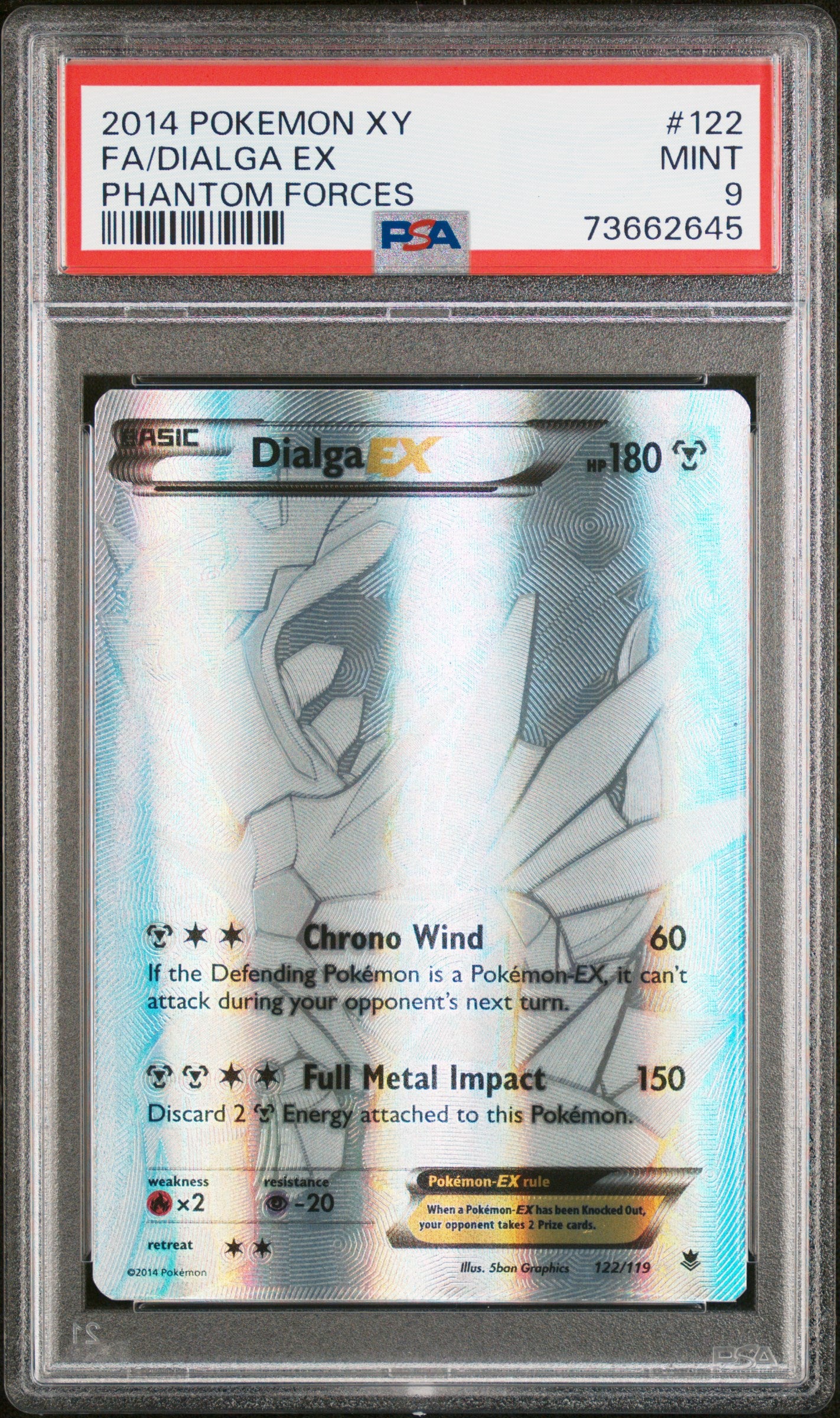 PSA 9 FA/DIALGA EX PHANTOM FORCES