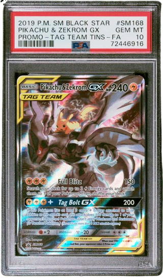 PSA 10 Pikachu & Zekrom GX Tag Team Promo