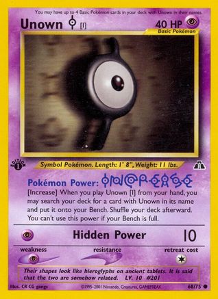 Unown [I] (68/75) - Neo Discovery 1st Edition