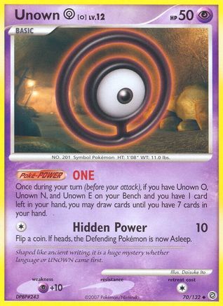Unown [O] (70/132) - Secret Wonders Reverse Holofoil