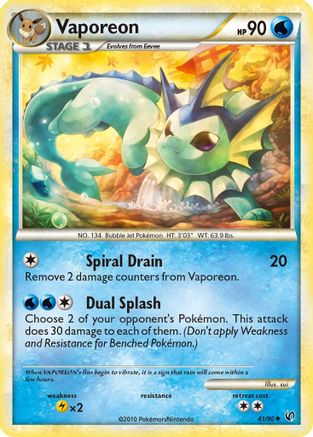 Vaporeon (41/90) - Undaunted Reverse Holofoil