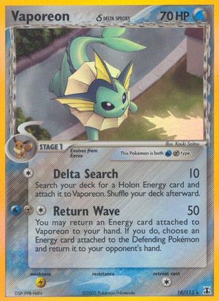 Vaporeon (Delta Species) (18/113) - Delta Species Holofoil
