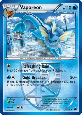 Vaporeon (Team Plasma) (20/116) - Plasma Freeze Reverse Holofoil