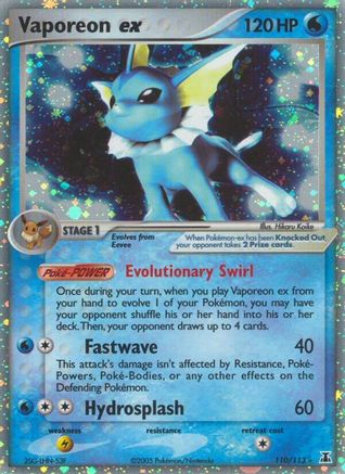 Vaporeon ex (110/113) - Delta Species Holofoil