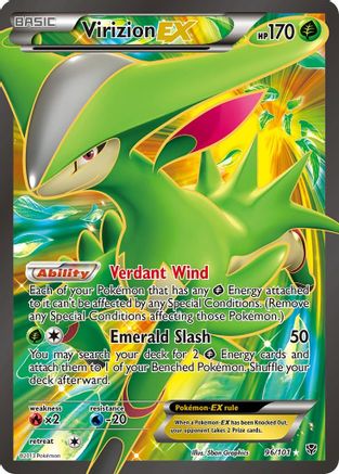 Virizion EX (Full Art) (96/101) - Plasma Blast Holofoil