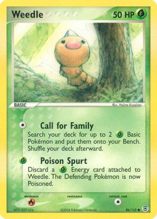 Weedle (86/112) - FireRed & LeafGreen Reverse Holofoil